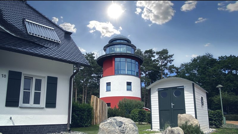 Ferienhaus Dünenhaus Ole Glowe Dünenresidenz Seitenansicht